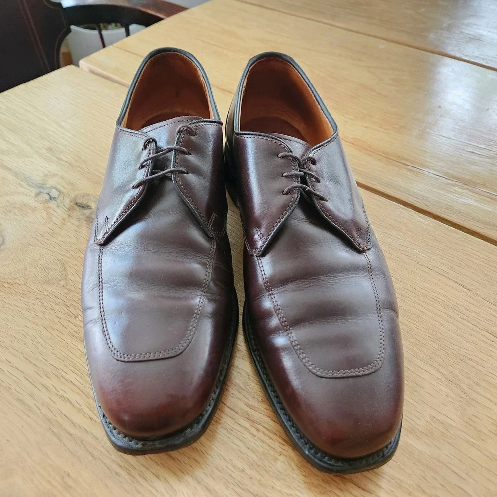 Allen Edmonds Burton Oxfords Mens‎ Dress Shoes Size 8.5 Brown Leather Lace Up